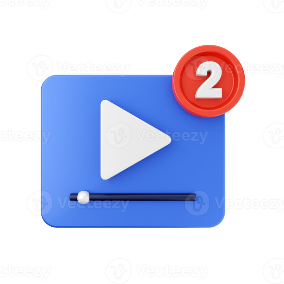 3d notification icon illustration png