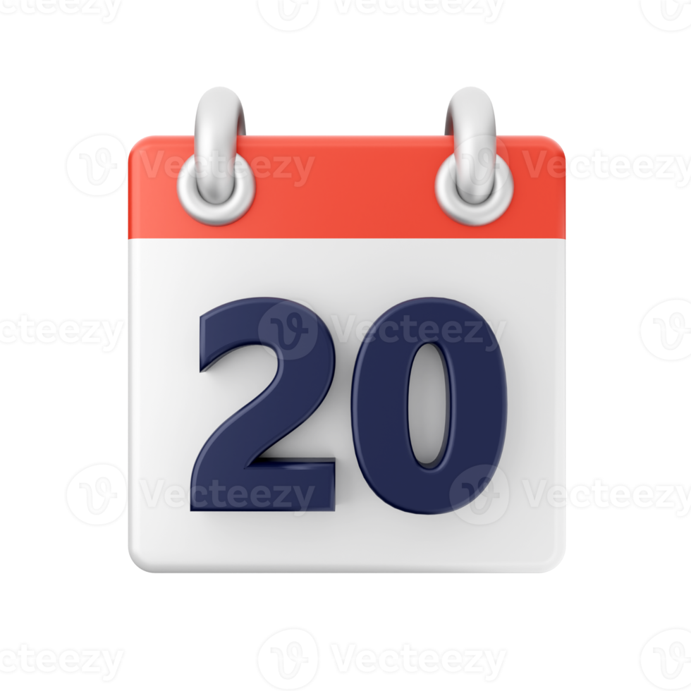 3d calendar date day schedule event icon illustration png