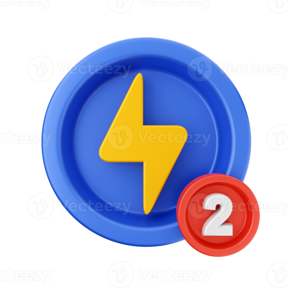 3d notification icon illustration png