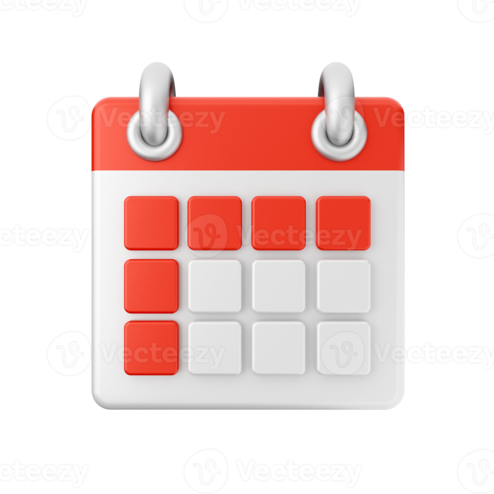 3d Kalender Datum Tag Zeitplan Veranstaltung Symbol Illustration png