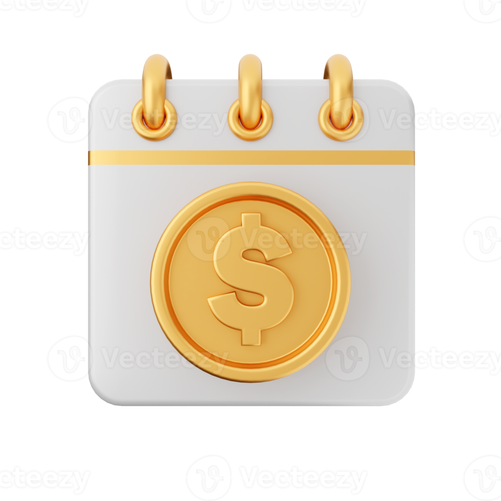 3d calendar icon illustration render png