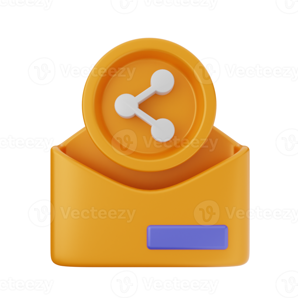 3d email mail envelope icon illustration png
