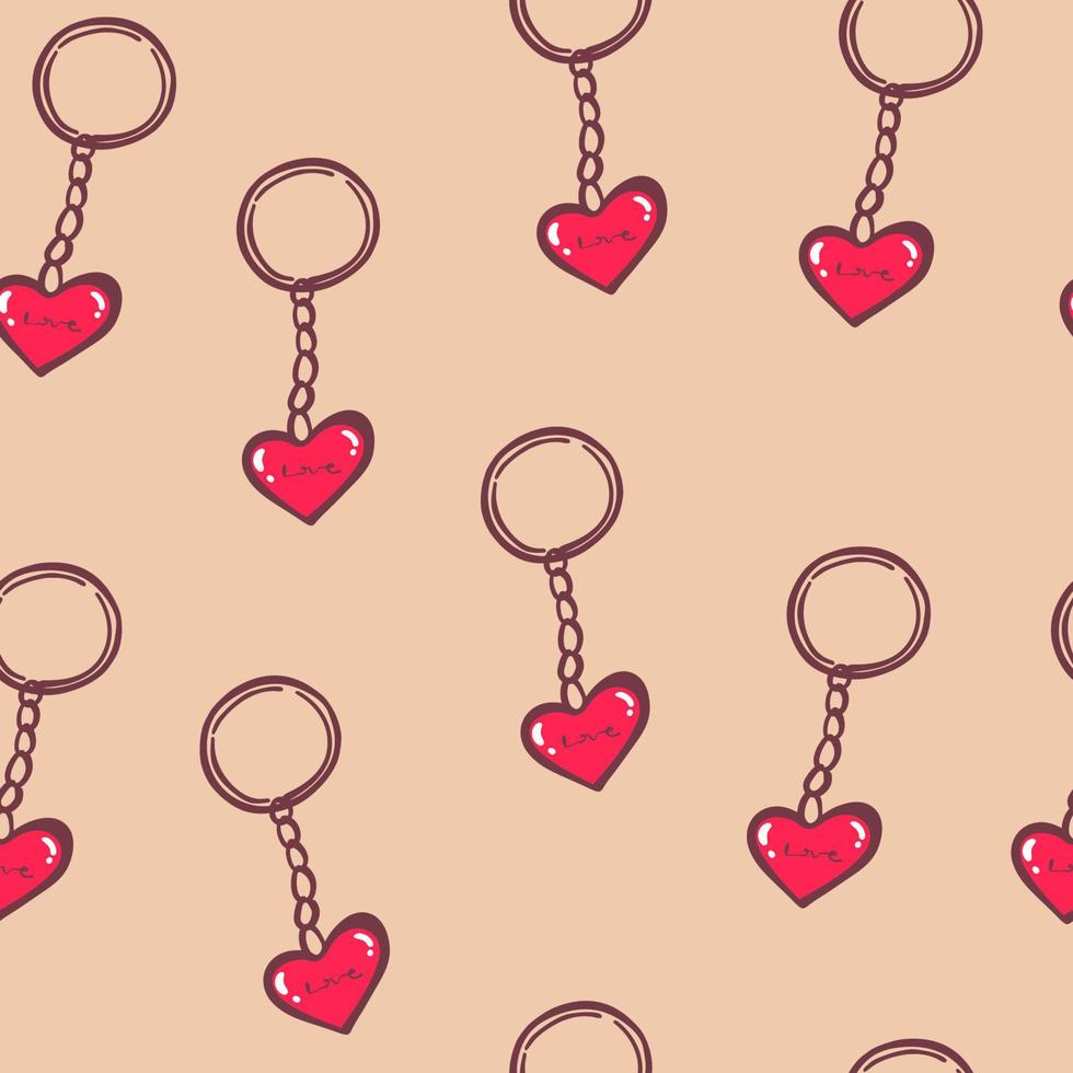 Keychain vector cartoon seamless pattern background for wallpaper, wrapping, packing, and backdrop