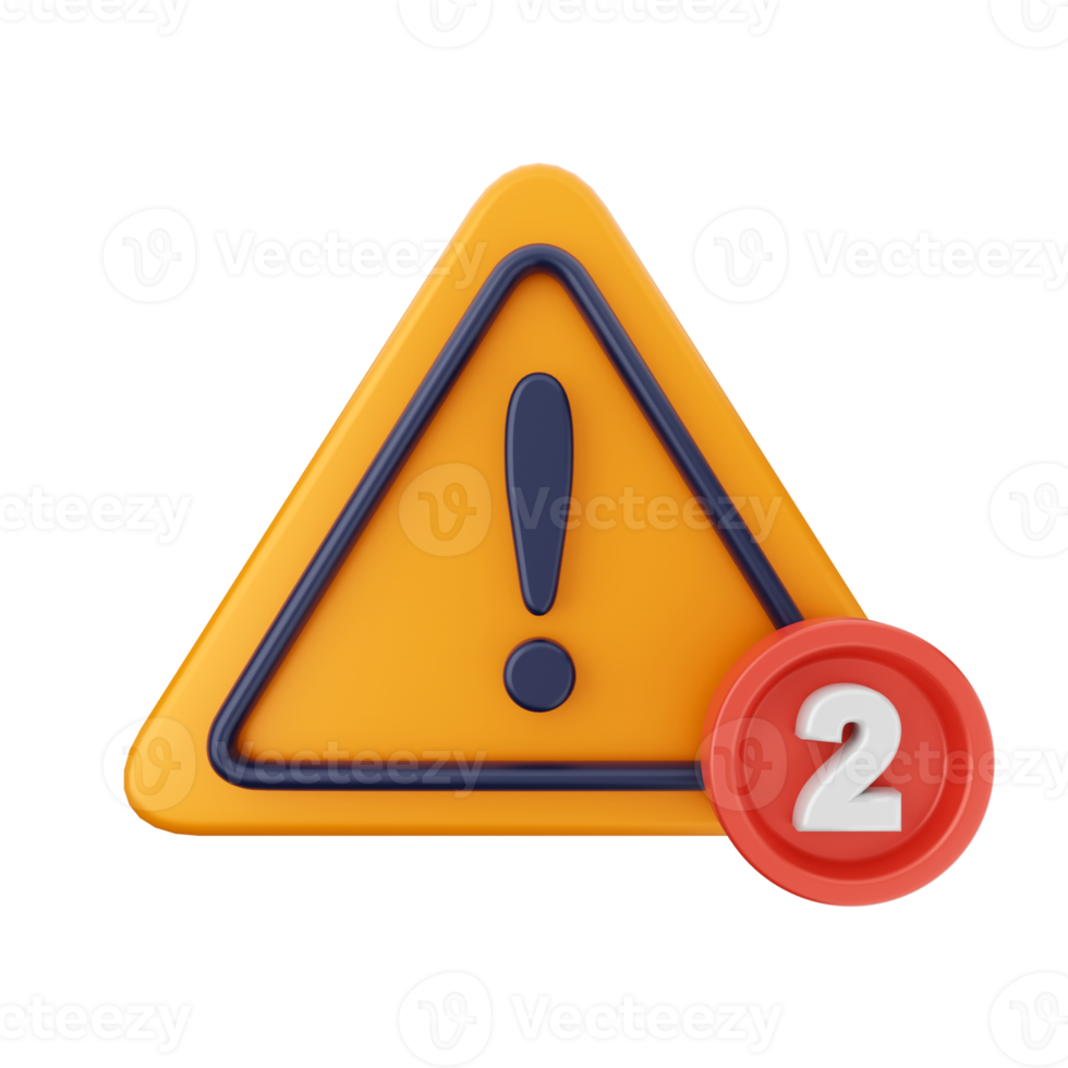 3d notification icon illustration png