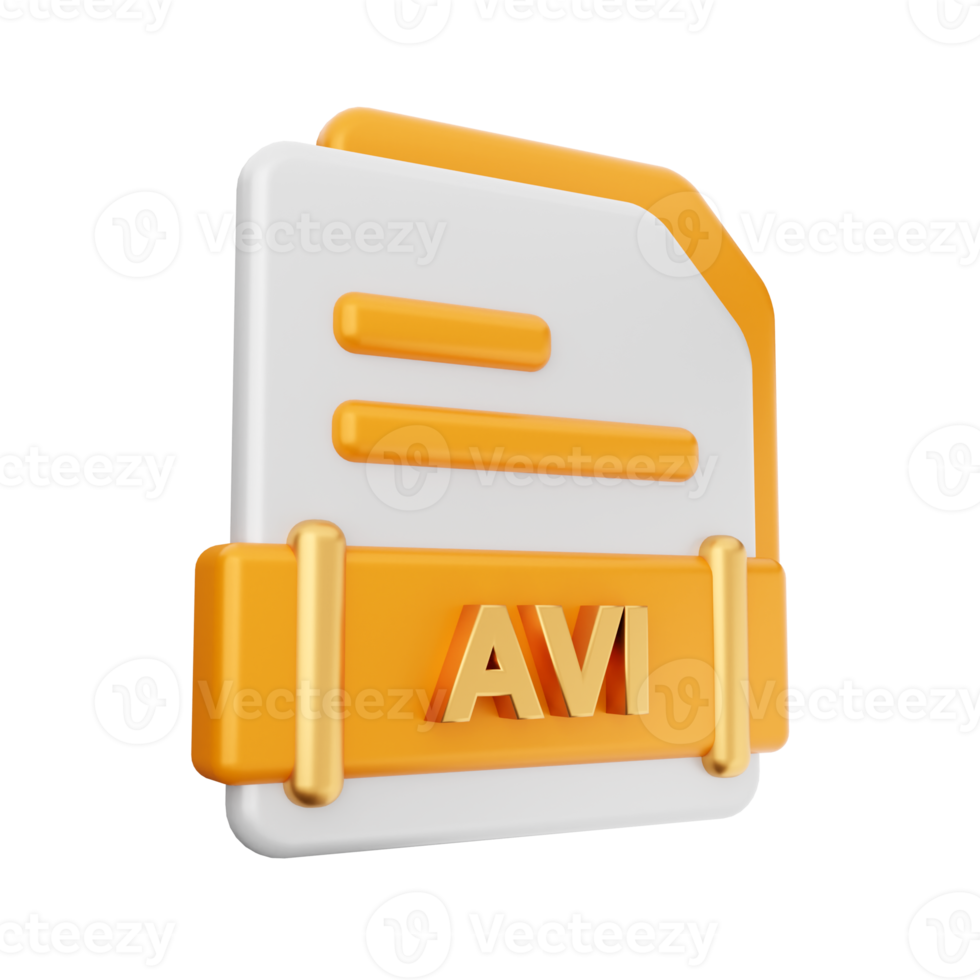 3d file AVI format icon png