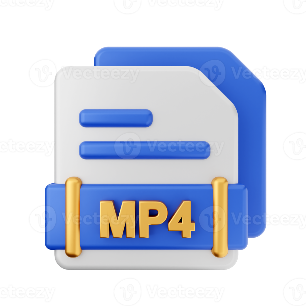 3d fil mP4 formatera ikon png