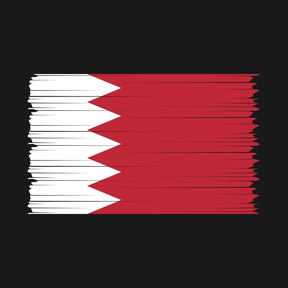 Bahrain Flag Brush Vector