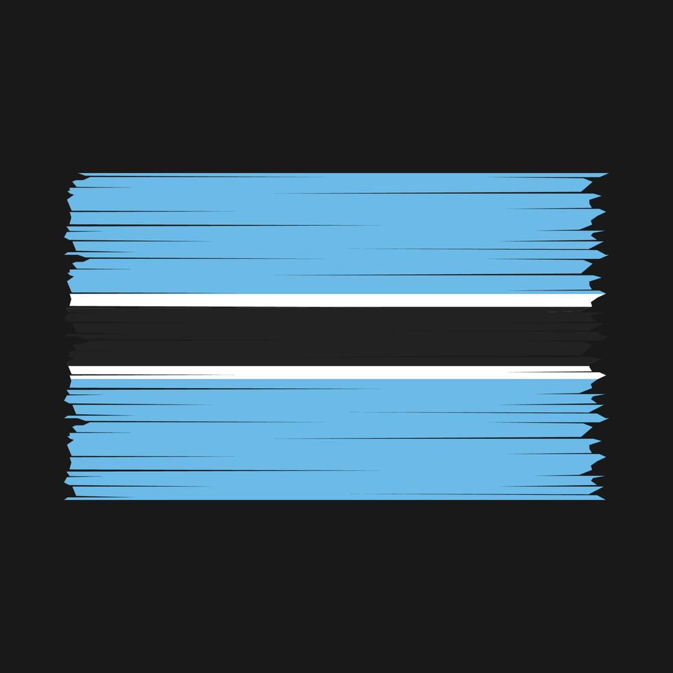 Botswana Flag Brush Vector