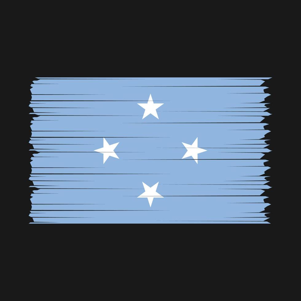 Micronesia Flag Brush Vector