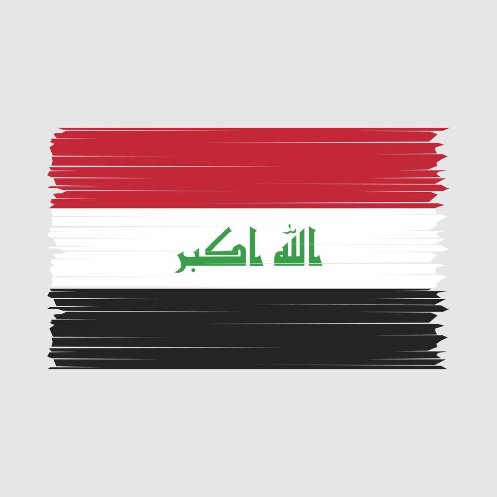 Iraq Flag Brush Vector