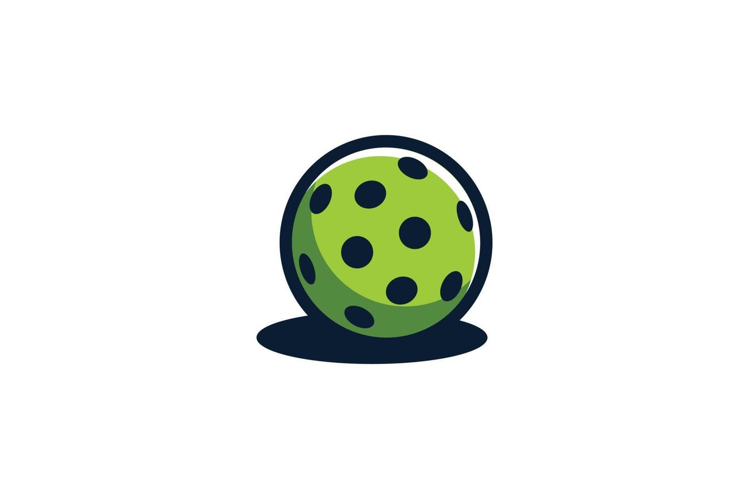 pickleball vector in green color with lighting effect.