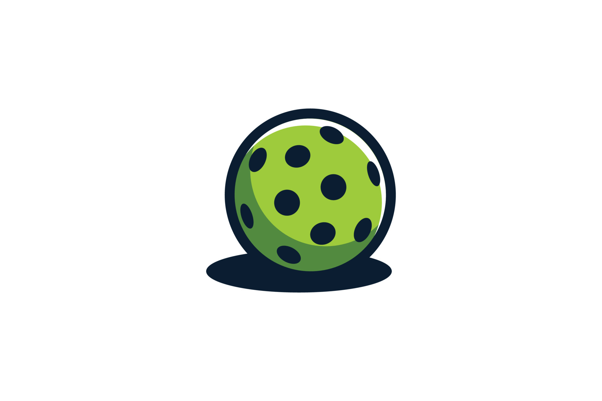 pickleball vector in green color with lighting effect. 21844510 Vector