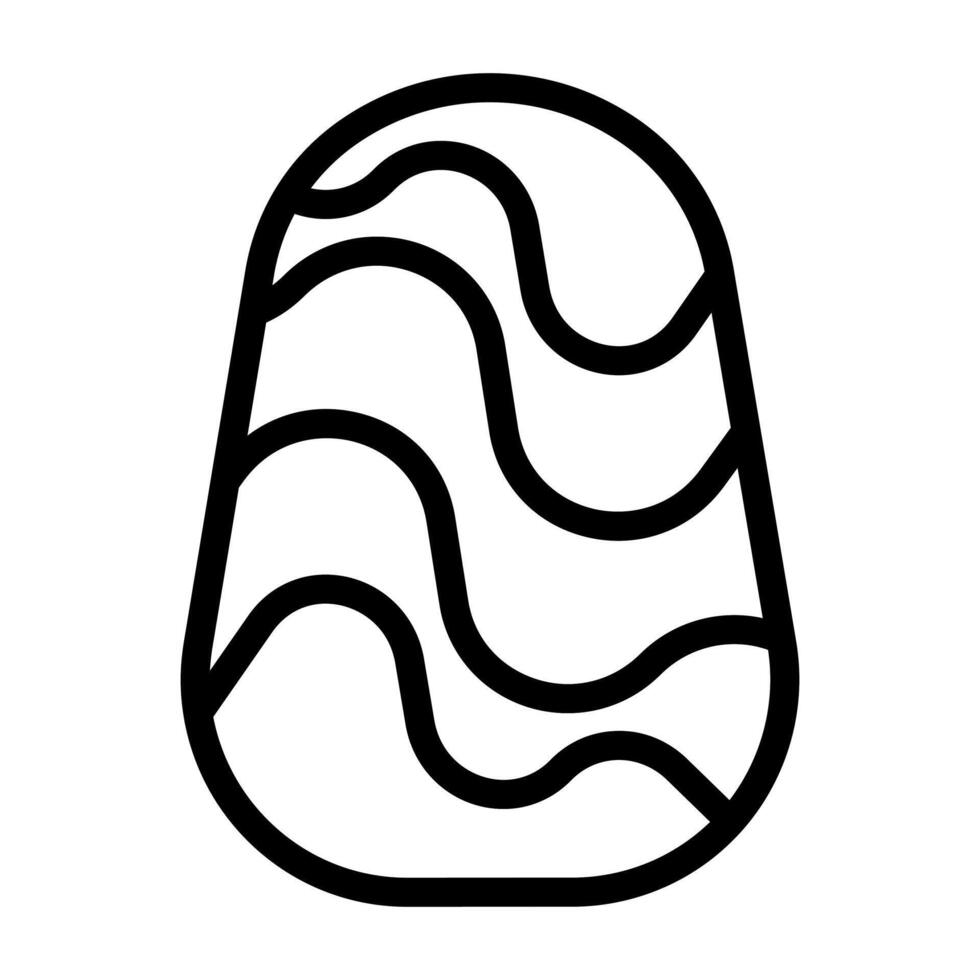 egg icon outline style easter illustration vector element and symbol perfect.