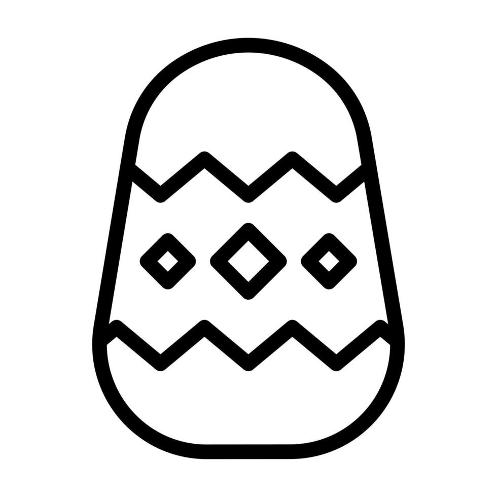 egg icon outline style easter illustration vector element and symbol perfect.