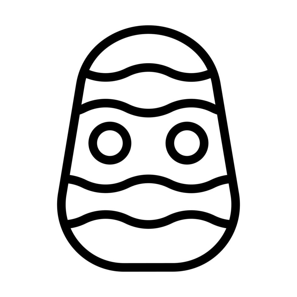 egg icon outline style easter illustration vector element and symbol perfect.