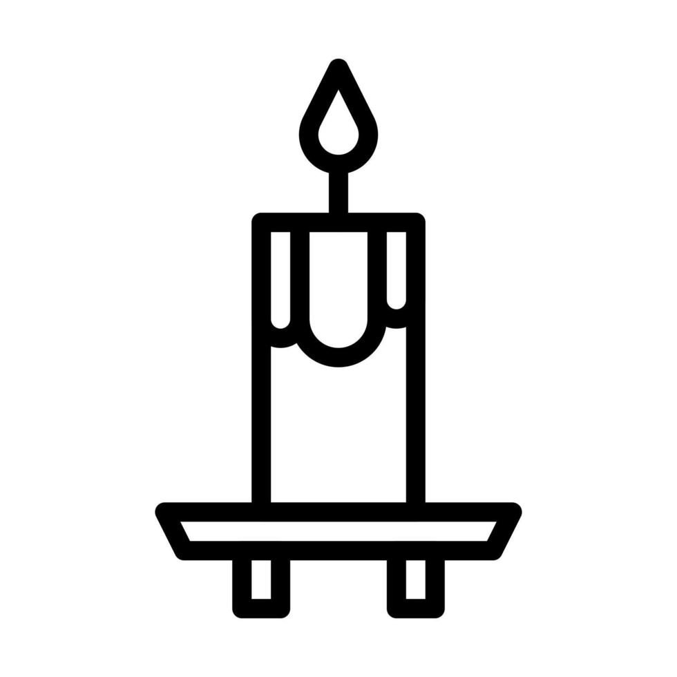 candle icon outline style easter illustration vector element and symbol perfect.