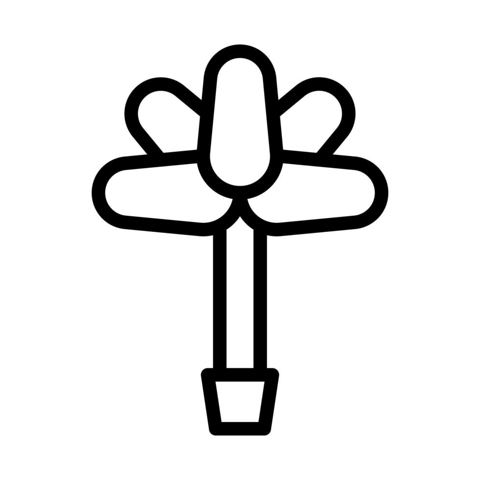 flower icon outline style easter illustration vector element and symbol perfect.