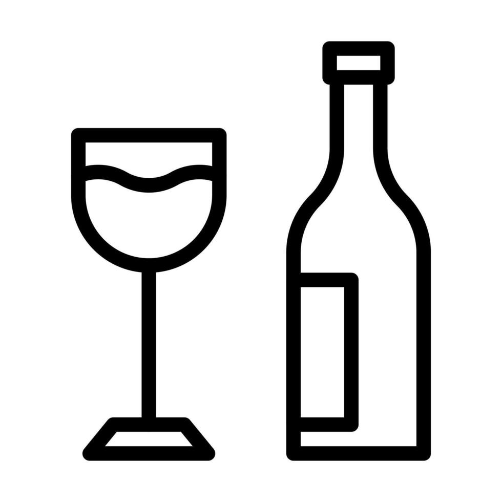 wine icon outline style easter illustration vector element and symbol perfect.
