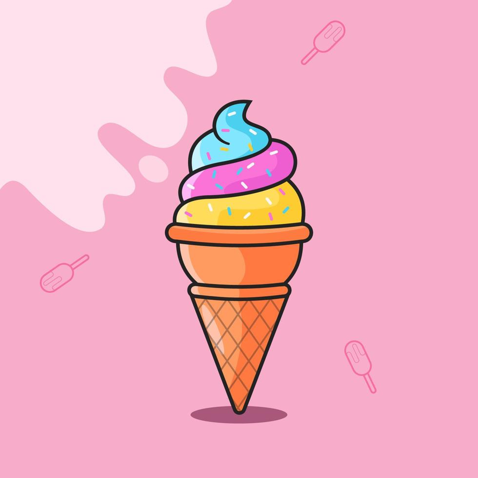 diseño de vector de helado