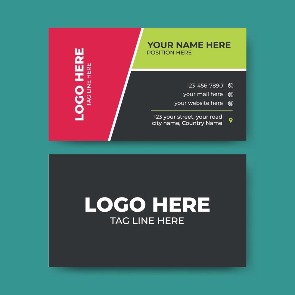 Corporate Business Card Design 21844638 Vector Art at Vecteezy