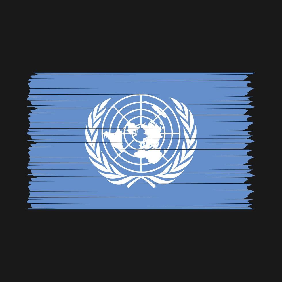 United Nations Flag Brush Vector