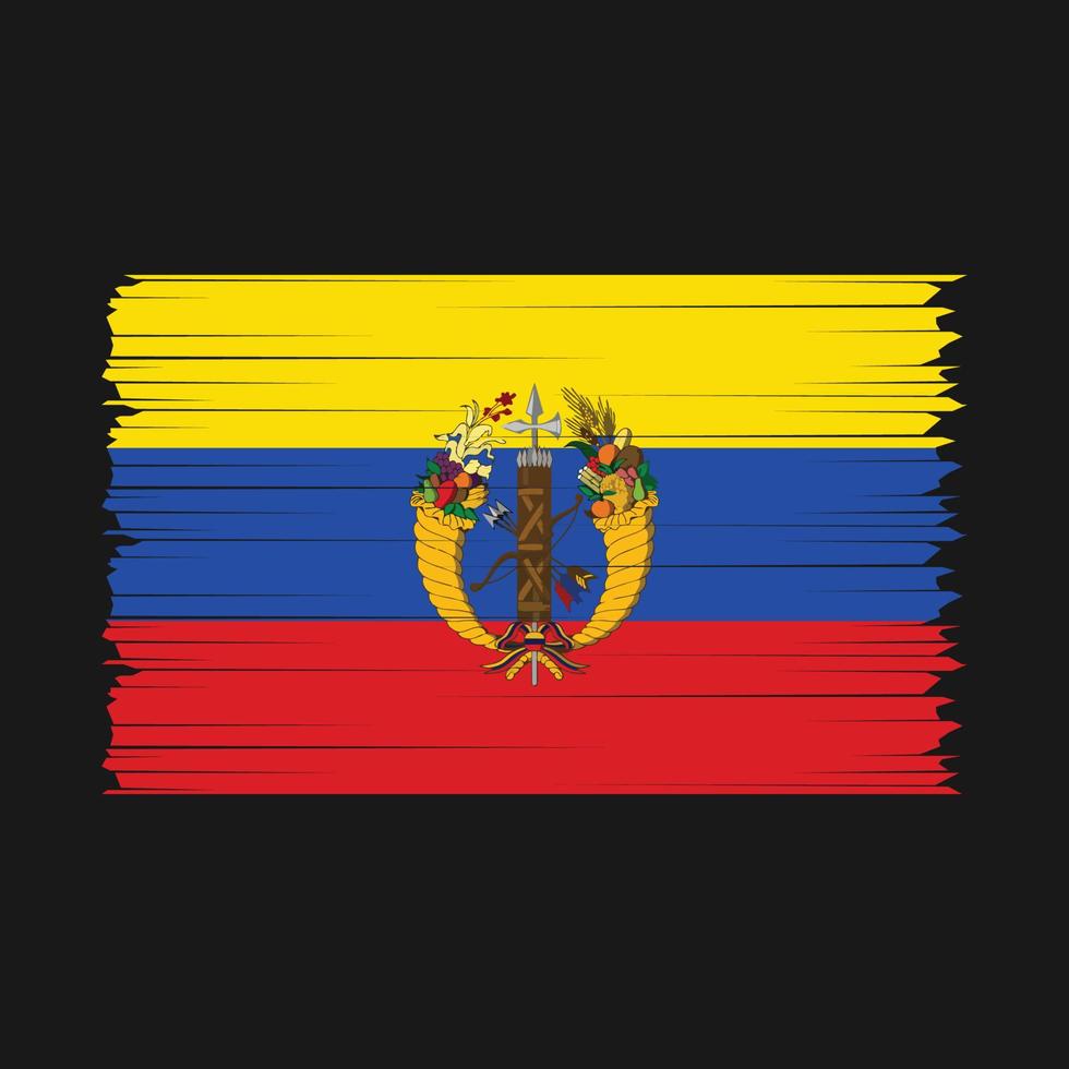 Colombia Flag Brush Vector