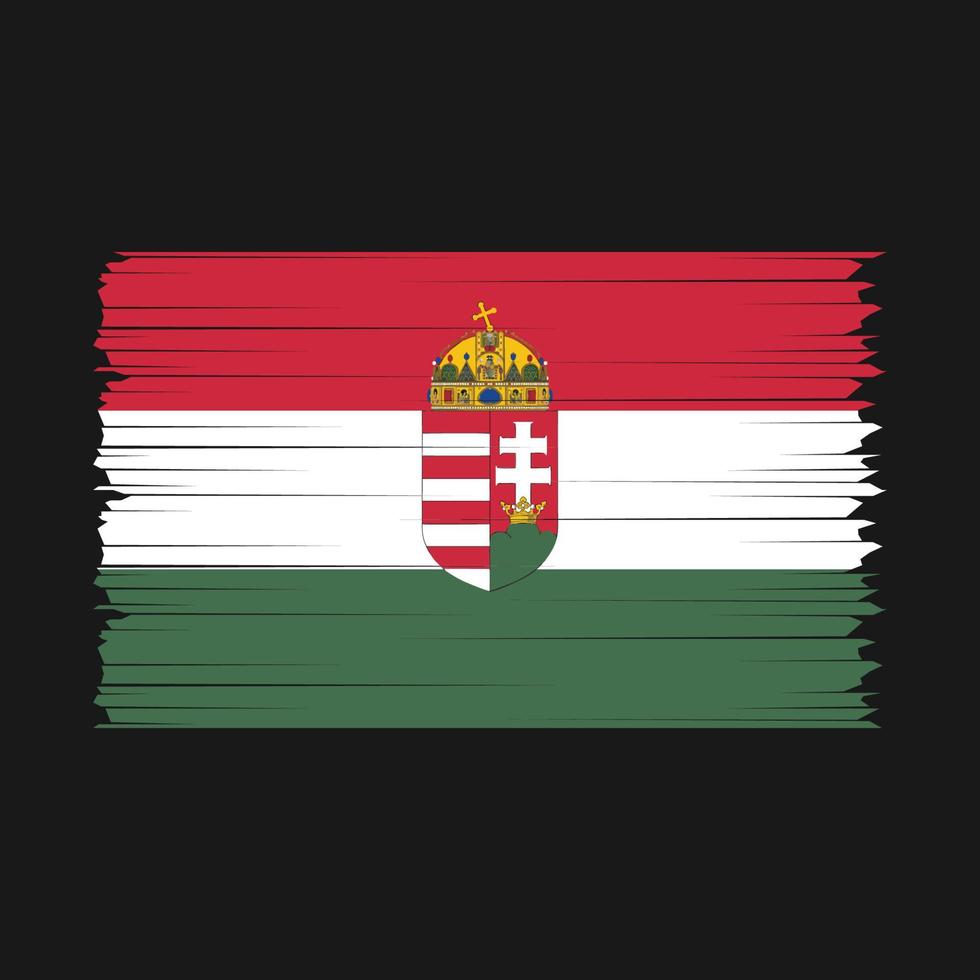 Hungary Flag Brush Vector