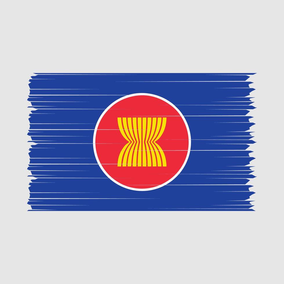 Asean Flag Brush Vector