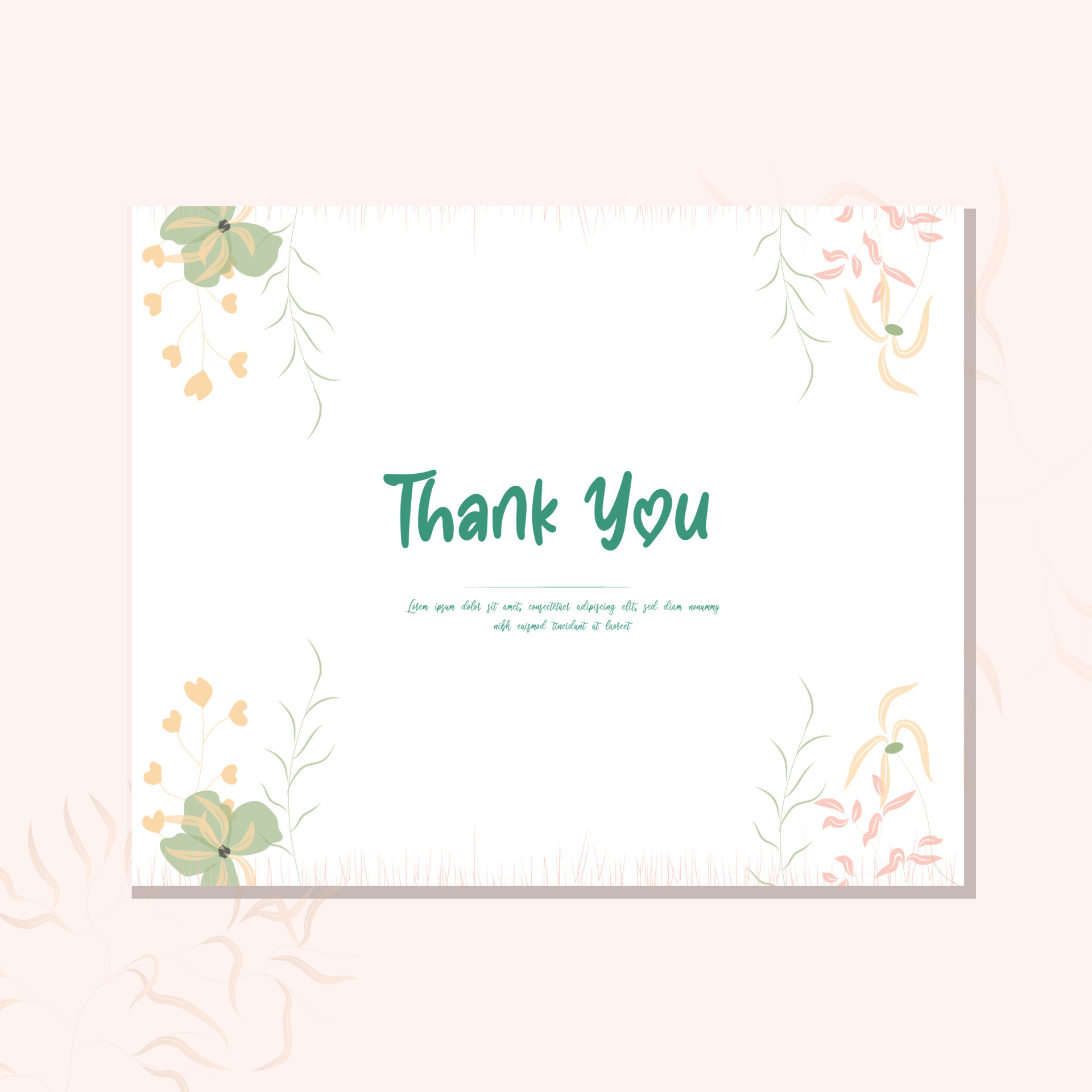 Thank You Card Design 21844795 Vector Art at Vecteezy