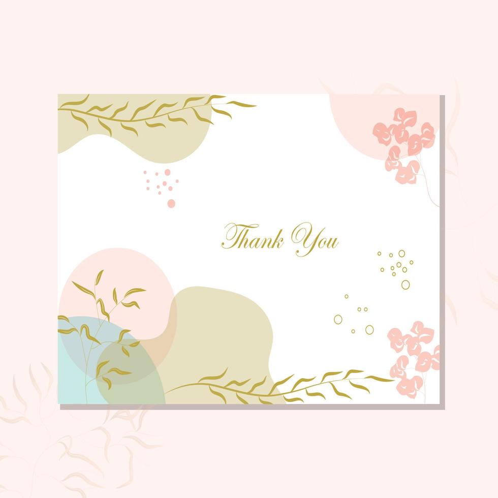 Thank You Card Design vector