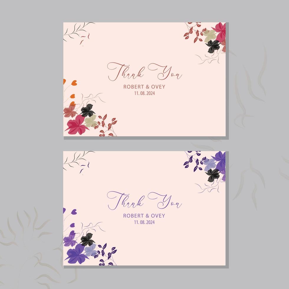 Thank You Card Design vector