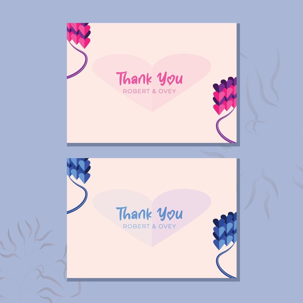 Thank You Card Design vector