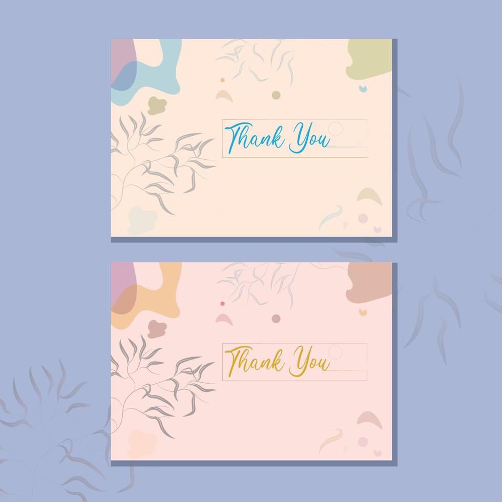 Thank You Card Design vector