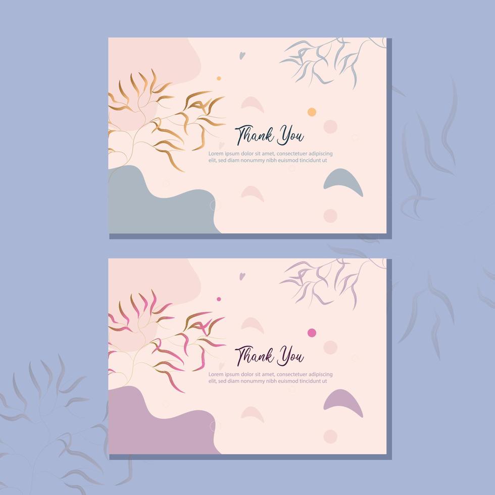 Thank You Card Design vector