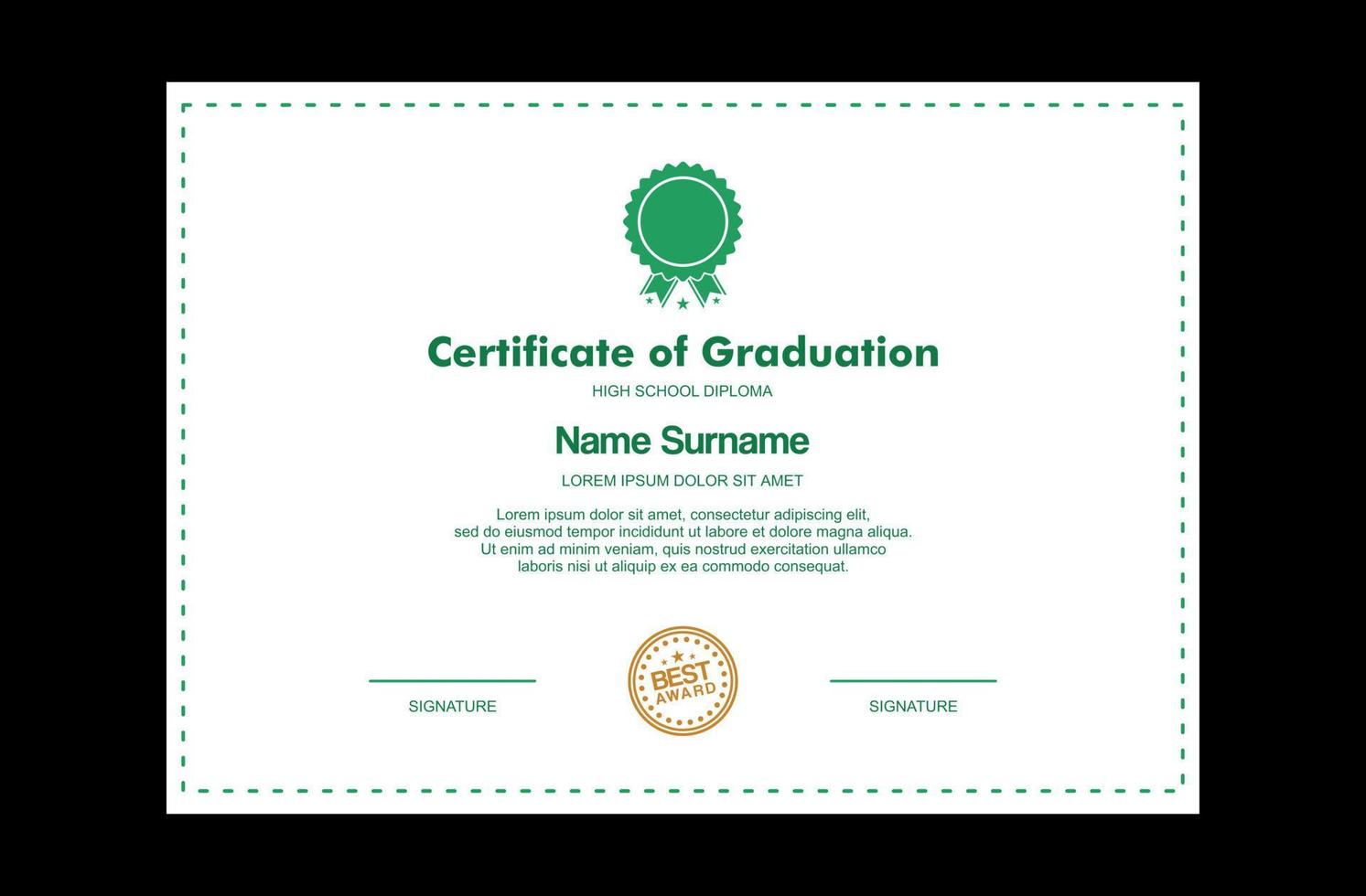 template certificate in vector