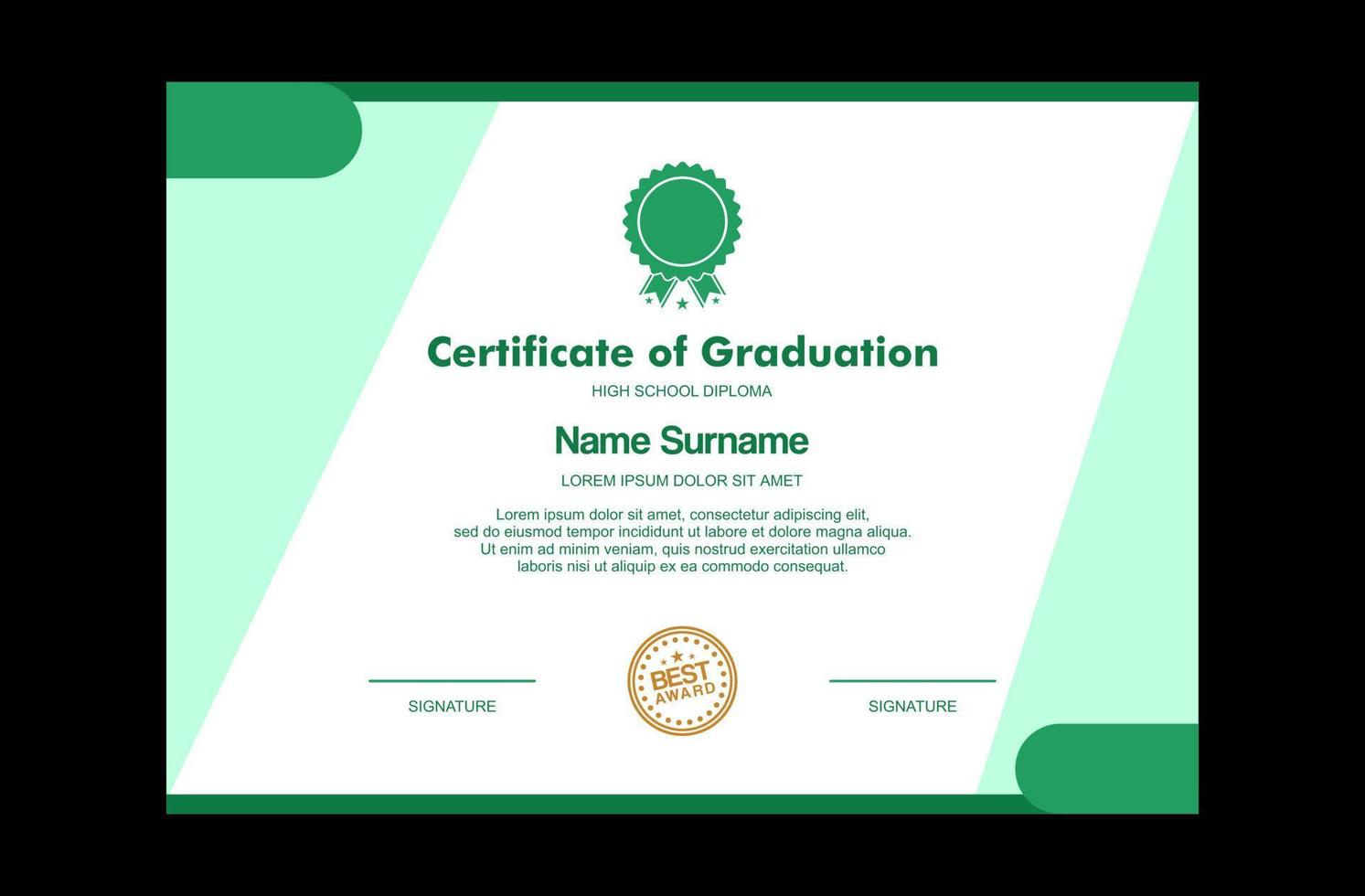 template certificate in vector