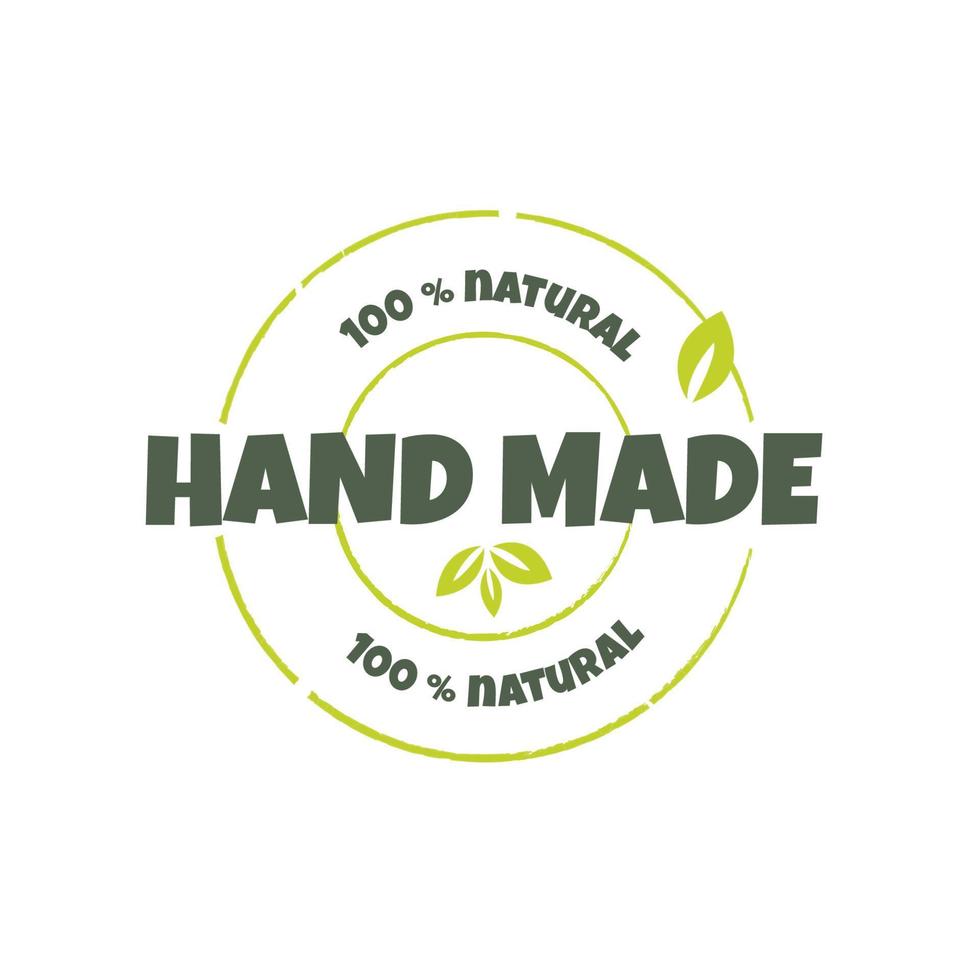 100 handmade icon percent hand made Royalty Free Vector