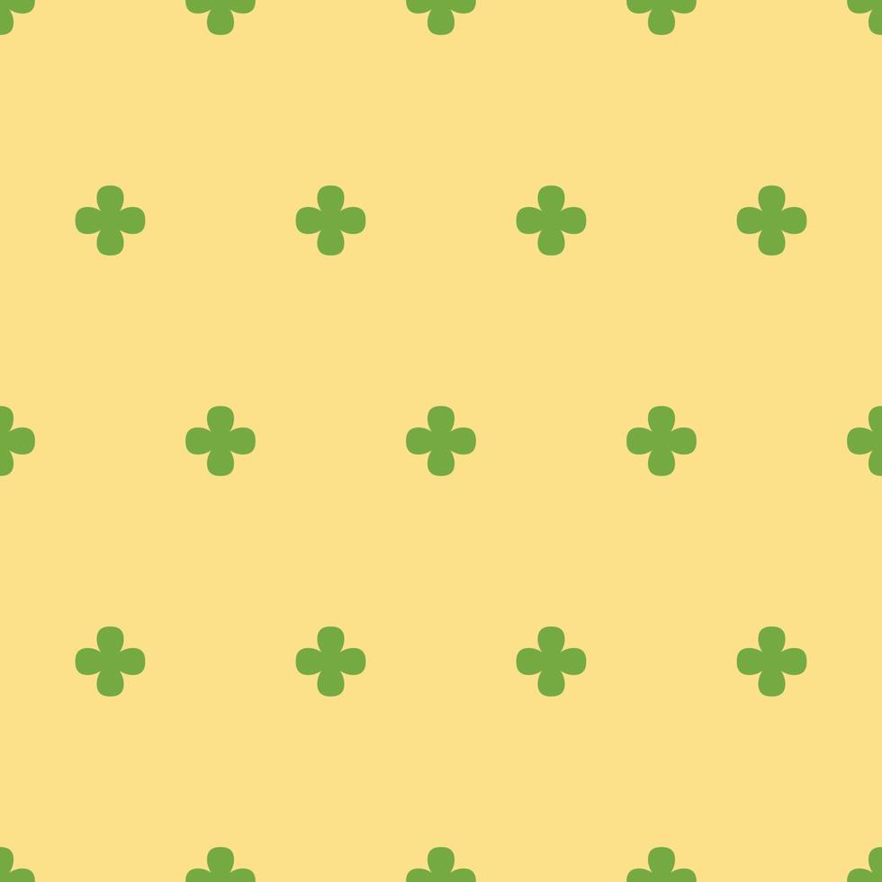 Seamless Four Leaf Clover Pattern Swatch vector