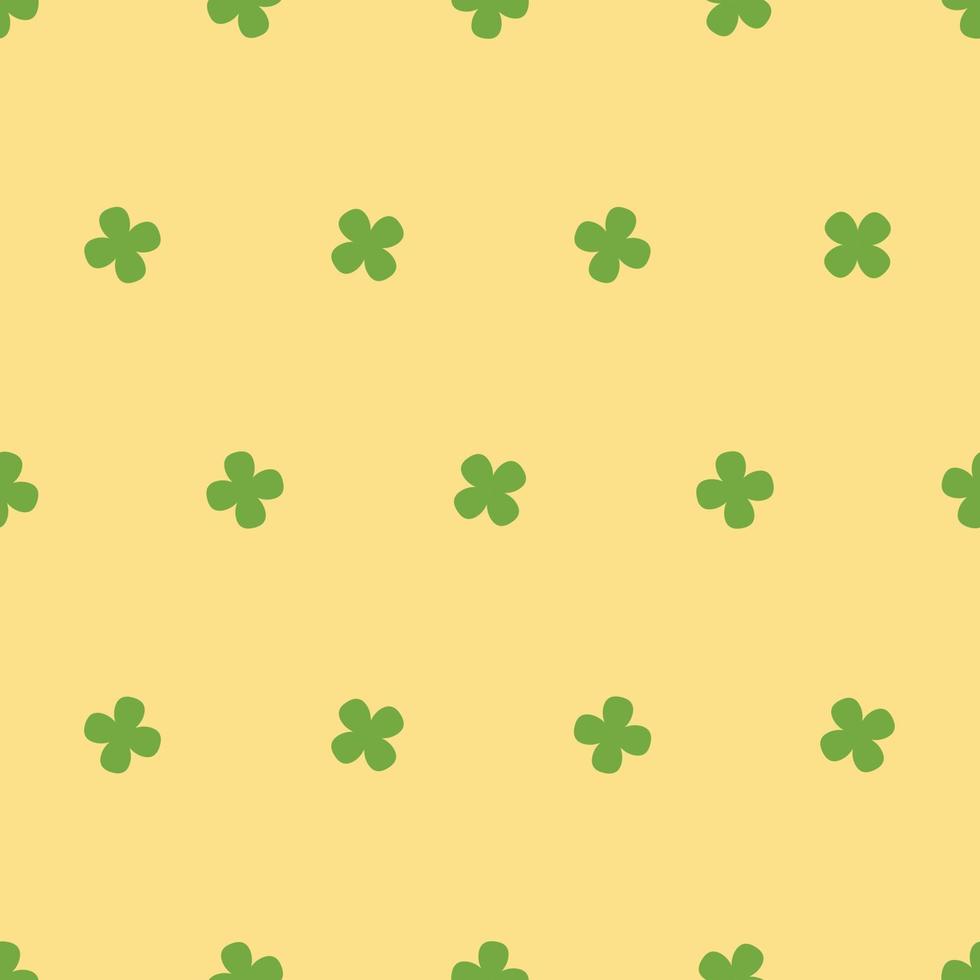 Seamless Four Leaf Clover Pattern Swatch vector