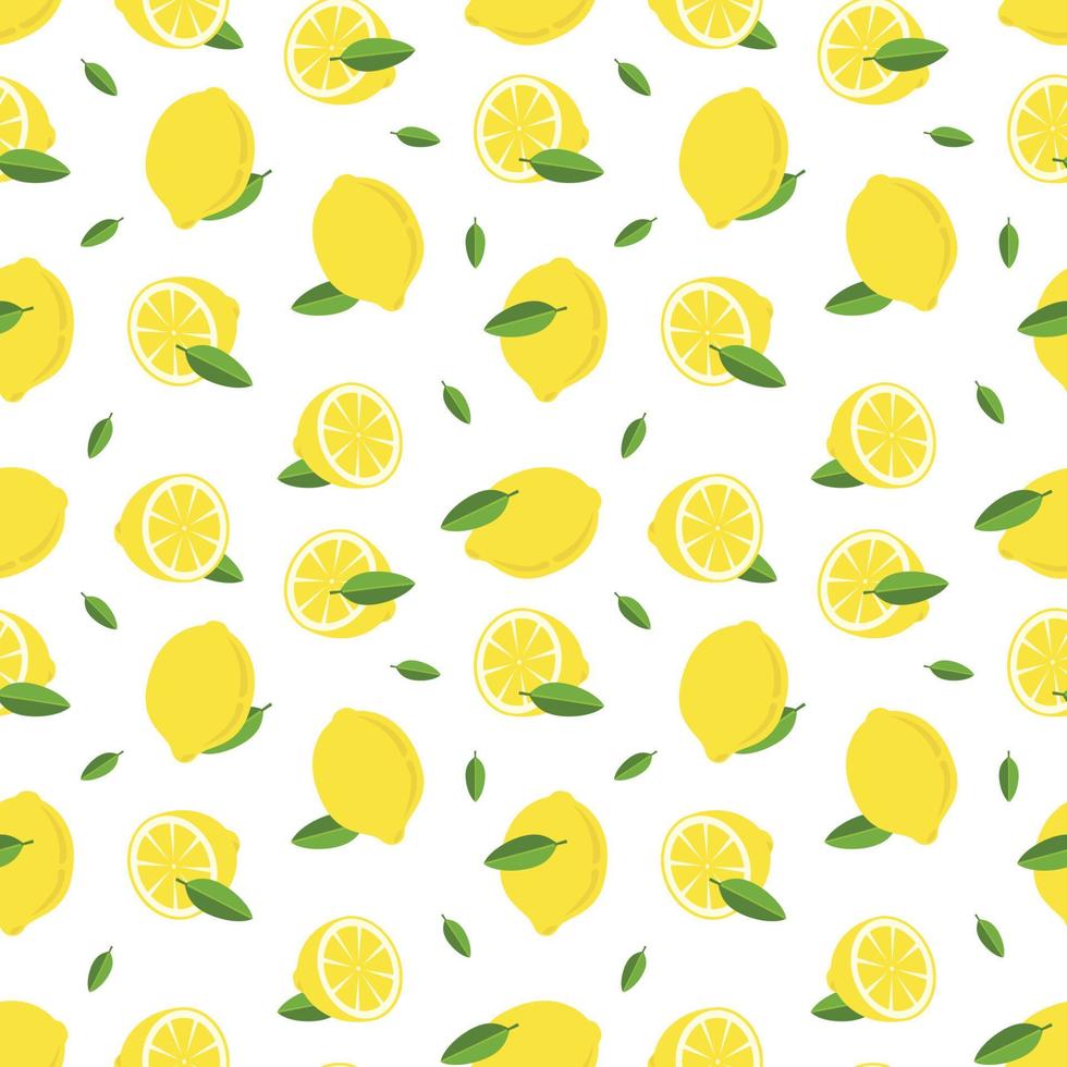 Lemon Fruit Seamless Pattern vector