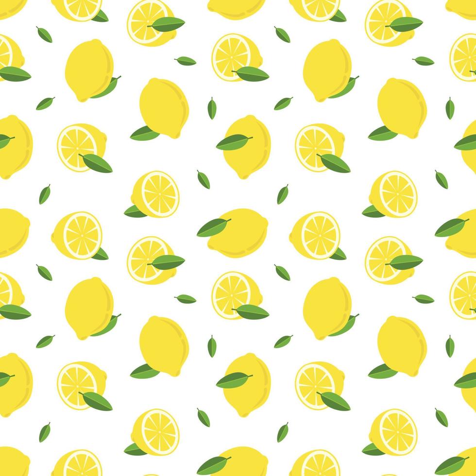 Lemon Fruit Seamless Pattern vector