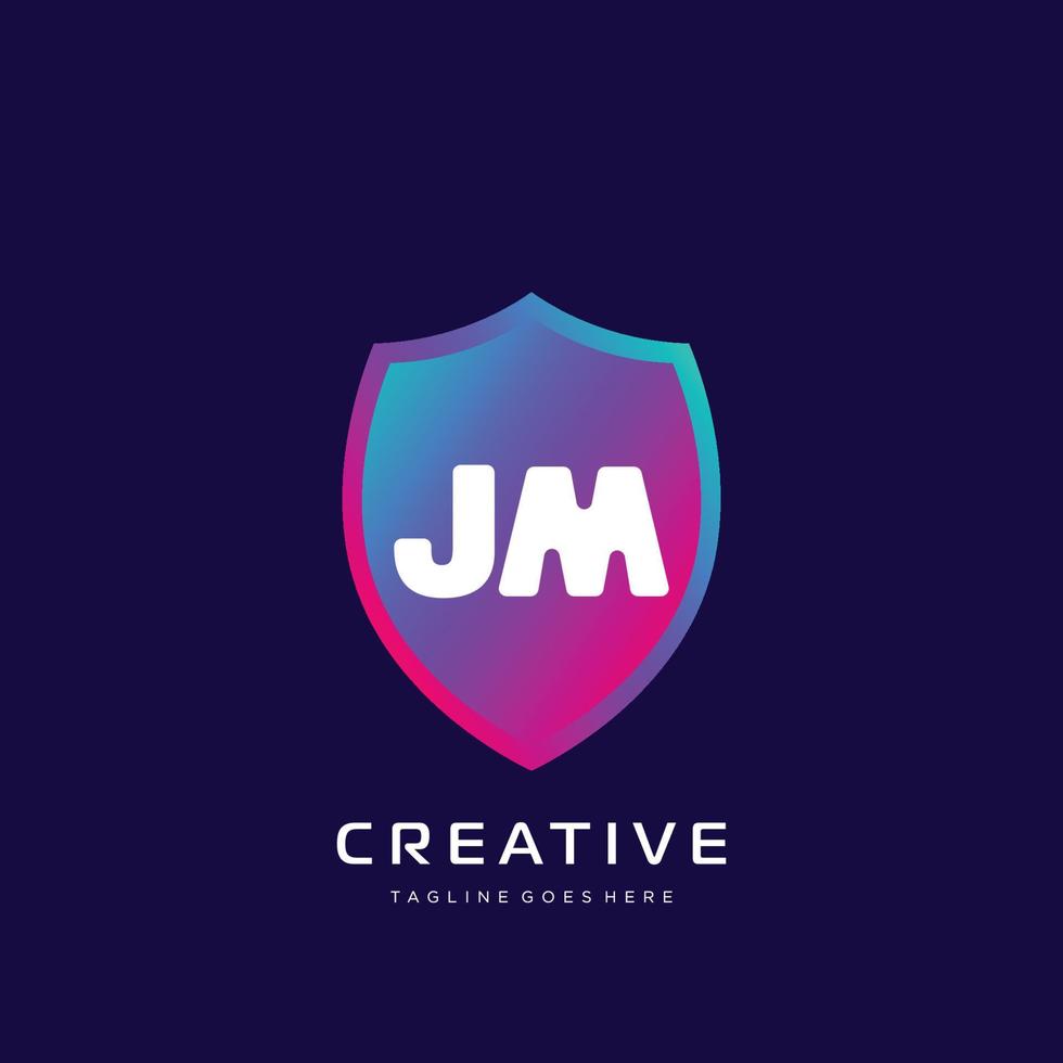 JM initial logo With Colorful template vector. vector