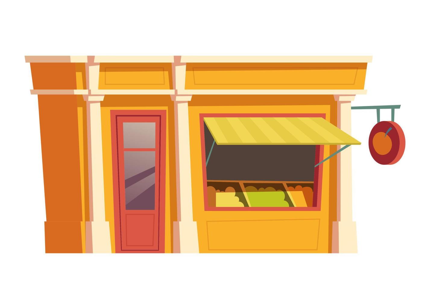 Fast food restaurant building cartoon vector