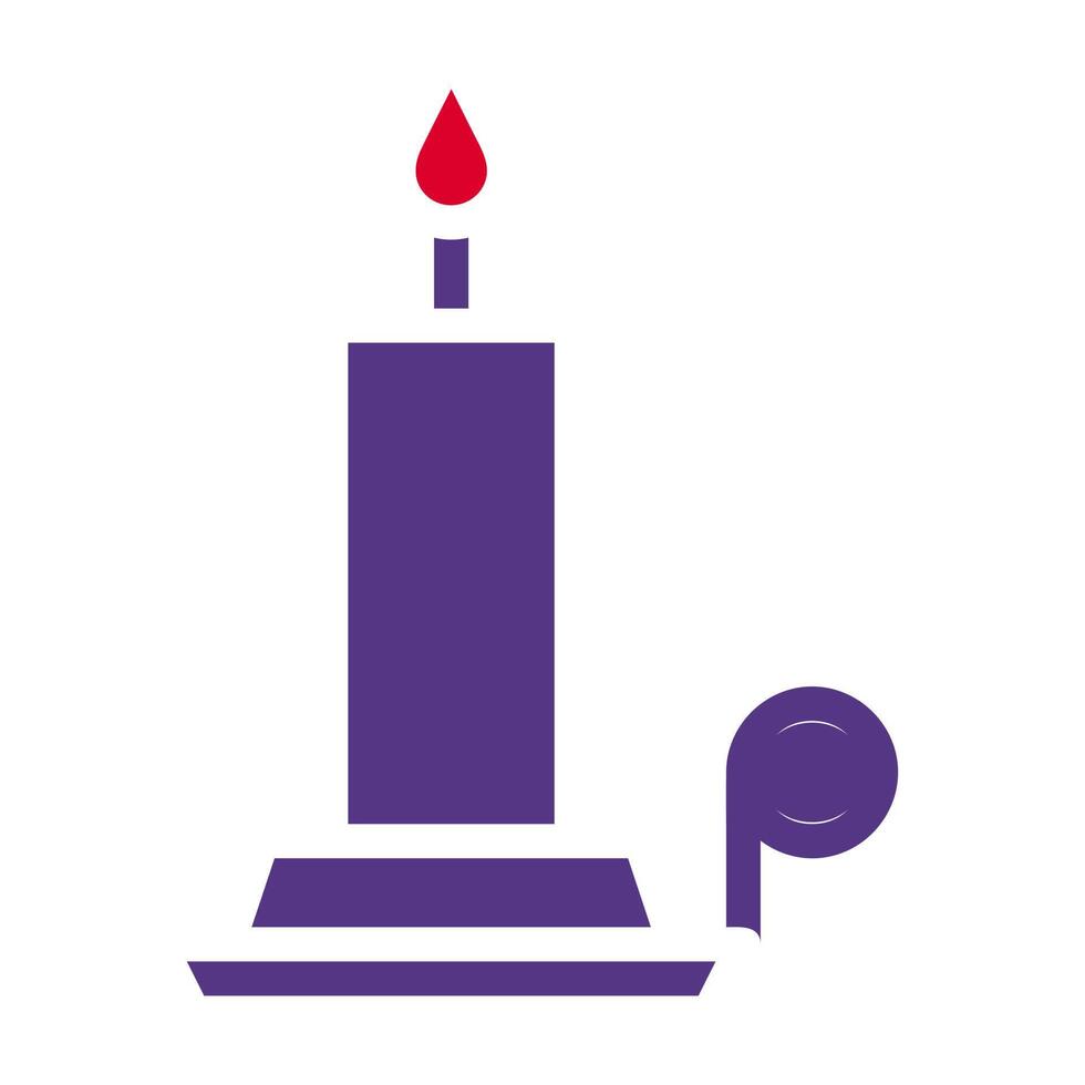 candle icon solid red purple style easter illustration vector element and symbol perfect.