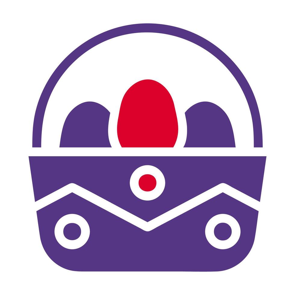 basket egg icon solid red purple style easter illustration vector element and symbol perfect.