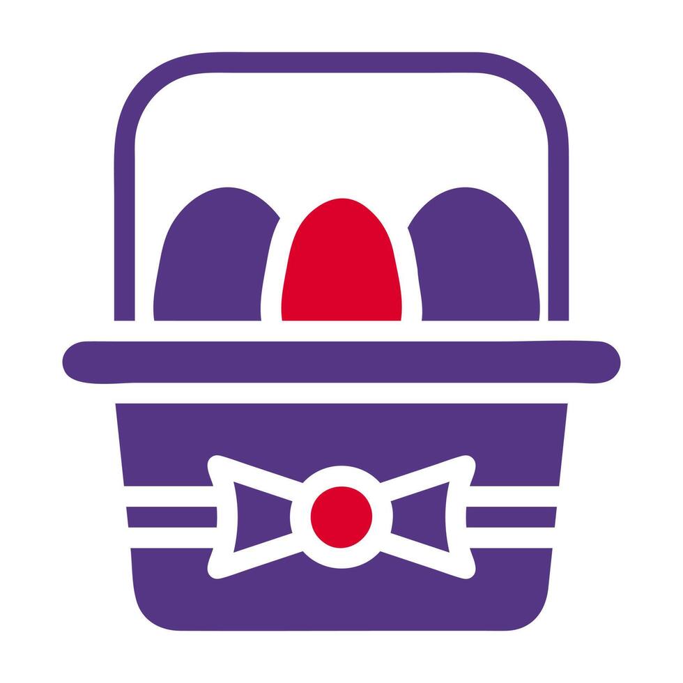 basket egg icon solid red purple style easter illustration vector element and symbol perfect.
