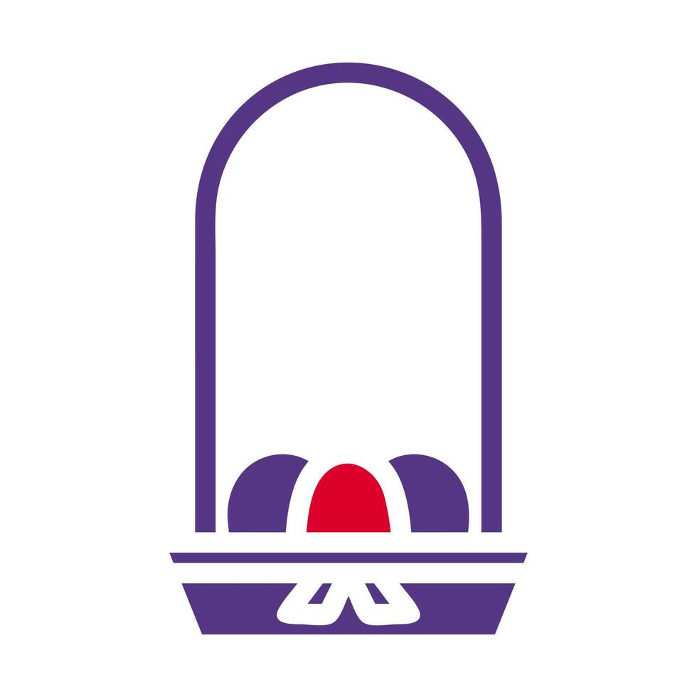 cesta huevo icono sólido rojo púrpura estilo Pascua de Resurrección ilustración vector elemento y símbolo Perfecto.