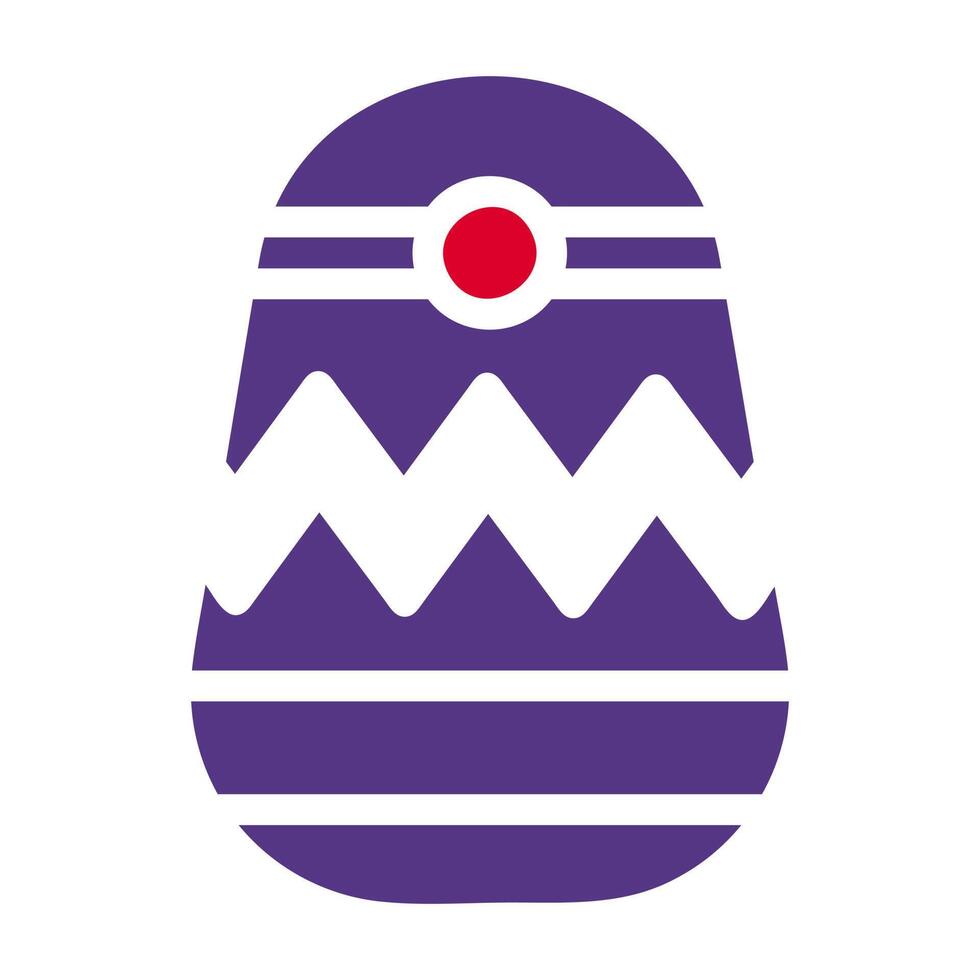 egg icon solid red purple style easter illustration vector element and symbol perfect.