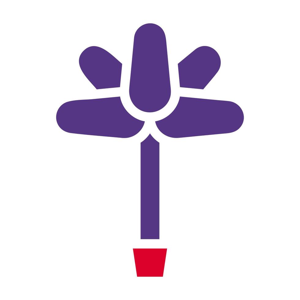 flower icon solid red purple style easter illustration vector element and symbol perfect.
