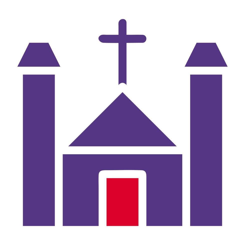 Cathedral icon solid red purple style easter illustration vector element and symbol perfect.